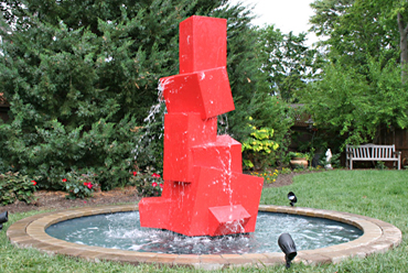 abstract water fountain installation